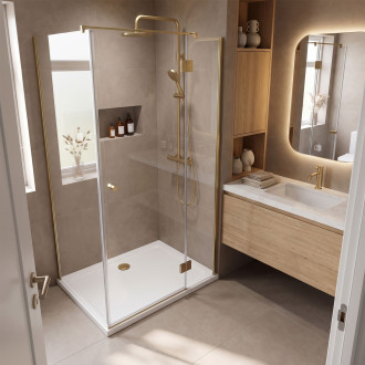 REA Sprchová akrylová vanička Belmond White 80x100 KPL-14372