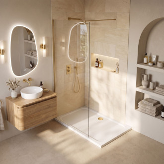 REA Sprchová akrylová vanička Belmond White 80x100 KPL-14372