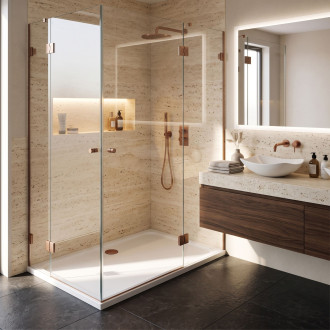 REA Sprchová akrylová vanička Belmond White 80x100 KPL-04372