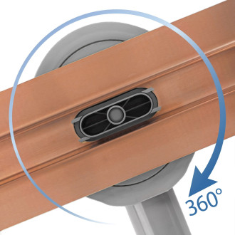REA Odtokový žlab Neox Slim Pro 100, kartáčovaná měď  REA-G4809