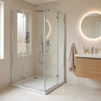 REA Sprchová akrylová vanička Belmond White 90x90 REA-K4371