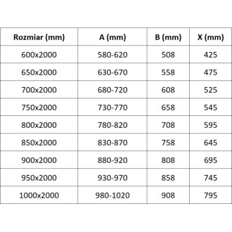 Sprchové dveře Mexen Exo-BR s otočnými dveřmi 85 cm, průhledné, bílé - 8181-085-000-20-00