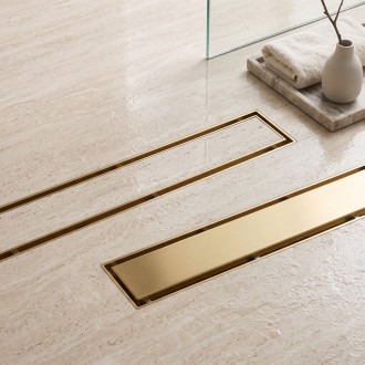 REA Odtokový žlab Neox brush gold 100 REA-G4863