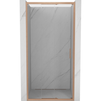 Posuvné sprchové dveře Mexen Exo-3S 85 cm, průhledné, kartáčovaná měď - 8153-085-000-65-00