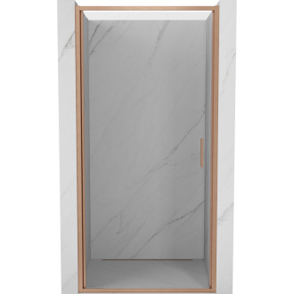 Sprchové dveře Mexen Exo-B s otočnými dveřmi 85 cm, průhledné, kartáčovaná měď - 817-085-000-65-00