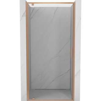 Sprchové dveře Mexen Exo-BR s otočnými dveřmi 60 cm, průhledné, kartáčovaná měď - 8181-060-000-65-00