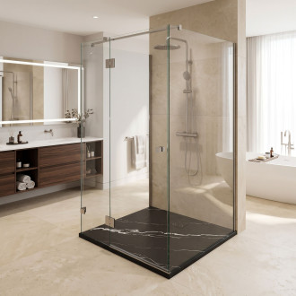 REA Magnus Carrara sprchová vanička 90x90 černá REA-K7008