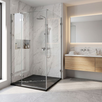 REA Magnus Carrara sprchová vanička 90x90 černá REA-K7008