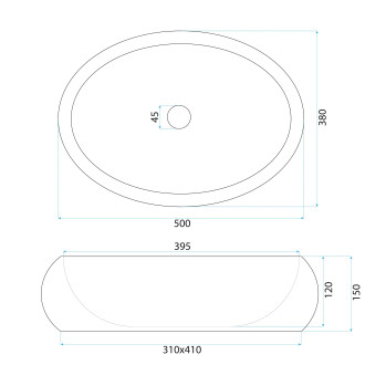 REA Umyvadlo na desku Mika Light Terracotta REA-U7348