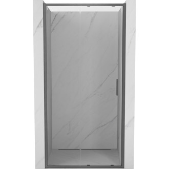 Posuvné sprchové dveře Mexen Exo-S 120 cm, průhledné, kartáčovaná pistolově šedá - 8151-120-000-66-00