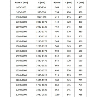 Posuvné sprchové dveře Mexen Exo-S 180 cm, průhledné, stříbrná - 8151-180-000-95-00