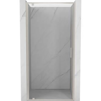 Sprchové dveře Mexen Exo-BR s otočnými dveřmi 85 cm, průhledné, kartáčovaný nikl - 8181-085-000-97-00