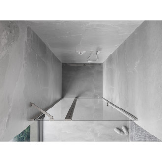 Sprchové dveře Mexen Mist s otočným výklopným mechanismem 120 cm, průhledné, kartáčovaný nikl - 8A4-120-000-97-00