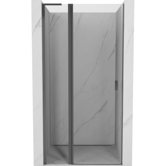 Sprchové dveře Mexen Mist L, kyvné, 105 cm, průhledné, stříbrná - 8A4L-105-000-95-00