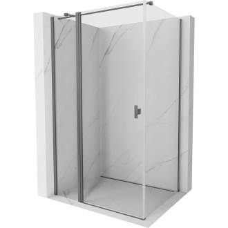 Sprchový kout Mexen Mist T s výklopným mechanismem 75 x 70 cm, průhledný, stříbrná metalíza - 8A4T-075-070-95-00