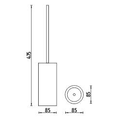 Nimco Pure PU 7094-75 Stojánkový WC kartáč