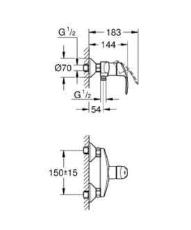 GROHE EUROSMART New 33555002 sprchová baterie bez příslušenství