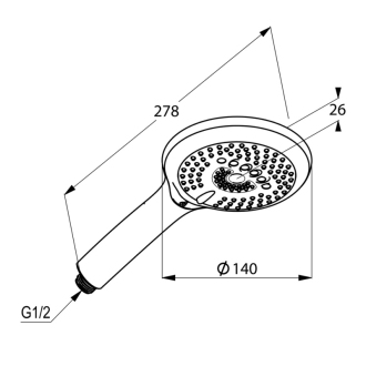 KLUDI FRESHLINE 6790005-00 ruční sprcha 3S masážní