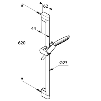 KLUDI FRESHLINE 678300500 sprchový set 1S tyč 60 cm