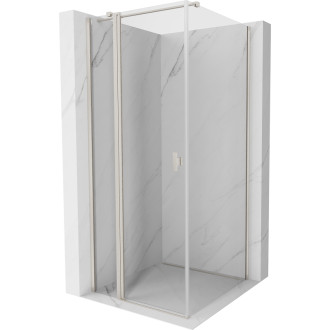 Sprchový kout Mexen Mist T s výklopným mechanismem 80 x 80 cm, průhledný, kartáčovaný nikl - 8A4T-080-080-97-00
