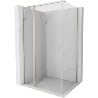 Sprchový kout Mexen Mist T s výklopným mechanismem 120 x 85 cm, průhledný, kartáčovaný nikl - 8A4T-120-085-97-00