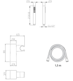 Optima vanový set hranatý OPH004