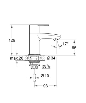 GROHE EURODISC Cosmopolitan stojánkový ventil 23039002