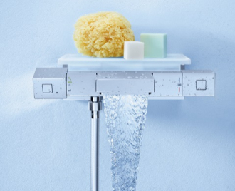 GROHE GROHTHERM Cube vanová termostatická baterie s poličkou 34502000