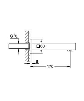 GROHE EUROCUBE 13303000 vanový výtok