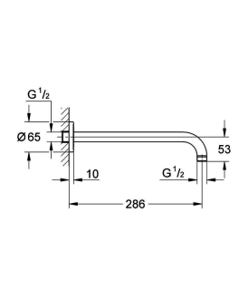 GROHE Rainshower 2857600 sprchové koleno Modern 286 mm