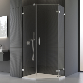 RONAL PUR Jednokřídlé dveře pravé pro pětiúhelník chrom masercarré PUR51DSM21030