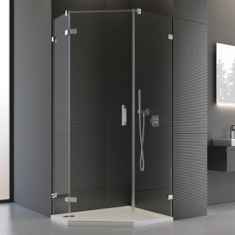 RONAL PUR Jednokřídlé dveře levé pro pětiúhelník chrom masercarré PUR51GSM21030