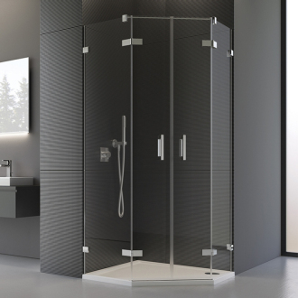 RONAL PUR Dvoukřídlé dveře pro pětiúhelník chrom masercarré PUR52SM21030