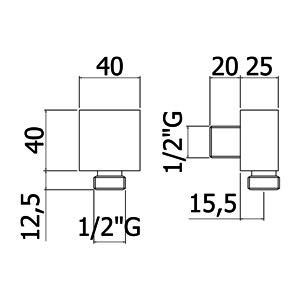 Paffoni DOMINO ZACC238 podomítkové kolínko
