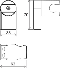 Ravak CHROME držák sprchy polohovatelný s kloubem 611.00