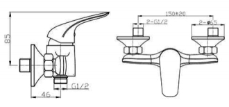 S-LINE SIKOBSLPRO268 sprchová baterie
