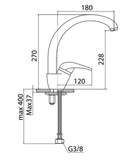 S-LINE SL281 dřezová stojánková baterie