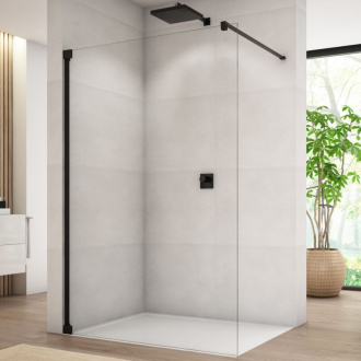 RONAL WALK IN CADURA Walk-in pevná stěna černá mat shade CAT40900668