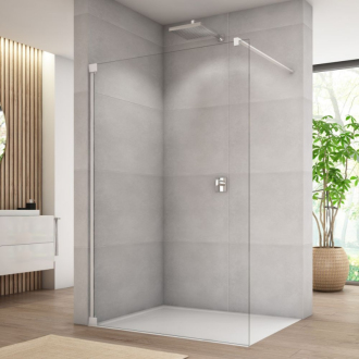 RONAL WALK IN CADURA Walk-in pevná stěna bílá mat shade CAT4SM20968