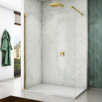 RONAL WALK IN CADURA Walk-in pevná stěna zlatá shade CAT41201268