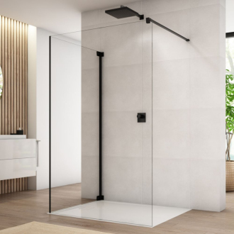 RONAL WALK IN CADURA Boční stěna v 90° černá mat shade CAT3SM10668