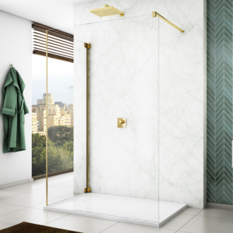 RONAL WALK IN CADURA Boční stěna v 90° zlatá shade CAT3SM21268