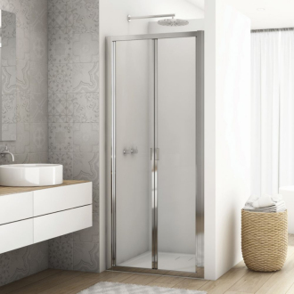 RONAL DIVERA Zalamovací dveře aluchrom bílé linky D22KSM15088