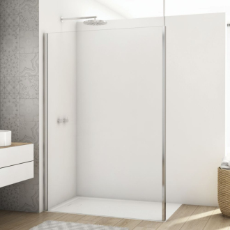 RONAL DIVERA Pevná stěna, montážní set a stropní vzpěra aluchrom čiré D22WI1V0705007