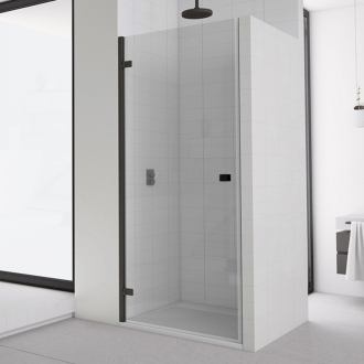 RONAL ANNEA Black Jednokřídlé dveře levé  mat čiré AN1CG07000607