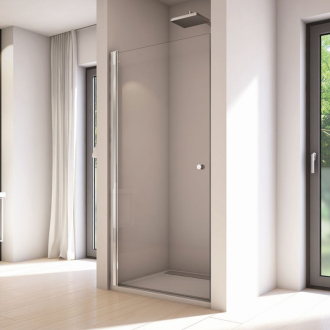 RONAL SOLINO Jednokřídlé dveře / 1 strana rohového vstupu aluchrom čiré SOL110005007