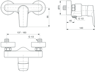 Ideal Standard TESI sprchová baterie A6581 AA