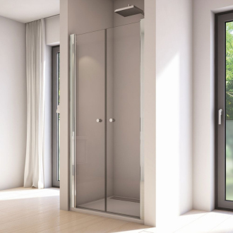 RONAL SOLINO Dvoukřídlé dveře aluchrom čiré SOL207005007