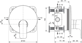 Ideal Standard CONNECT Air A7034AA  sprchová  podomítková baterie