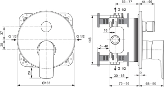 Ideal Standard CONNECT Air A7035AA  vanová podomítková baterie